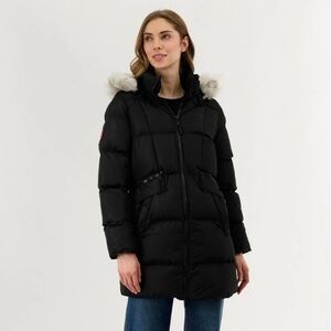 Canada Weather Gear Faux Fur Trim Puffer Parka Jacket - Black